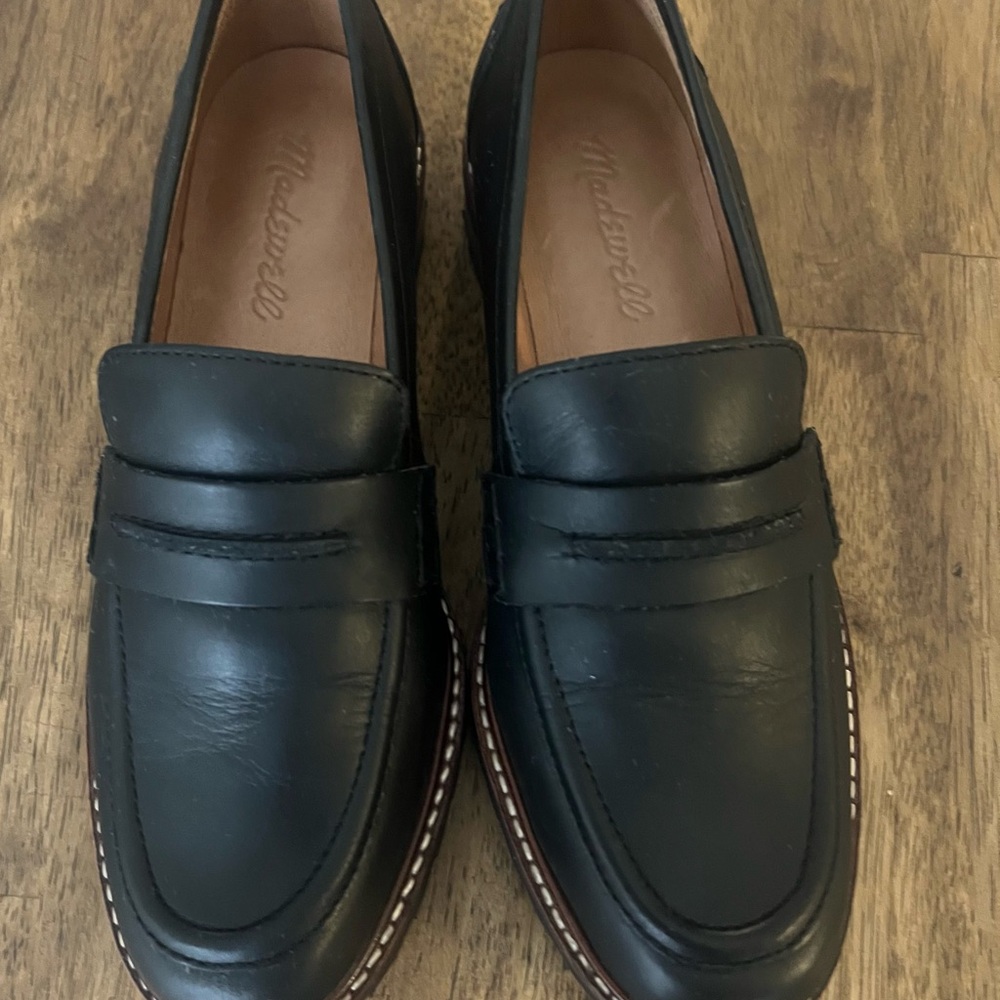 Madewell Black Leather Loafers - Picture 3 of 6